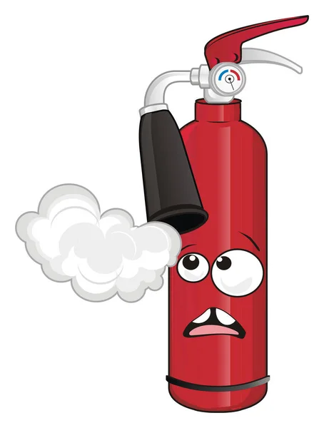 Extintor Fogo Triste Com Espuma — Fotografia de Stock