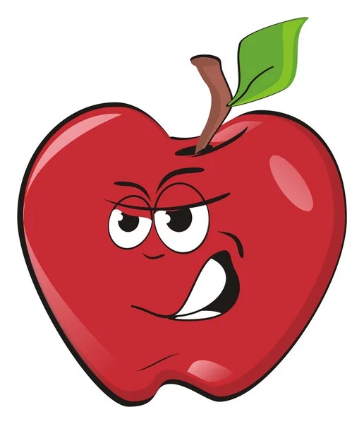 Kind Red Apple Smiling — Stock Photo, Image