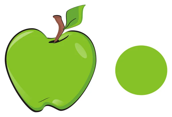 Πράσινο Μήλο Και Πράσινο Χρώμα — Φωτογραφία Αρχείου