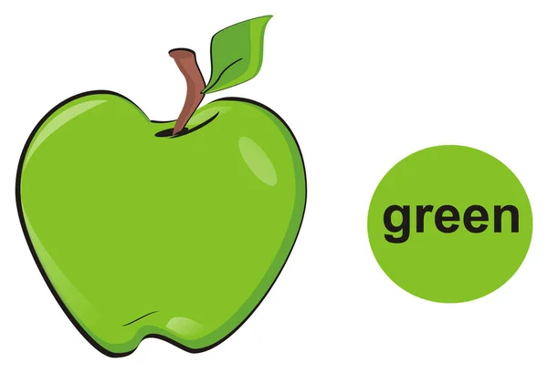 Zielone Jabłko Jest Zielony Kolor — Zdjęcie stockowe