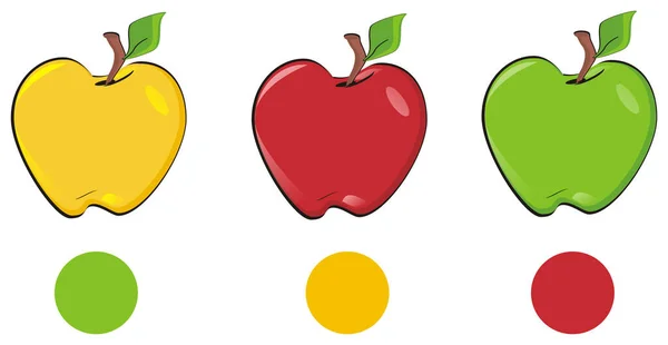 Dużo Jabłek Jego Kolorów — Zdjęcie stockowe