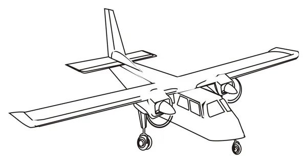 Není Barevné Letadlo Bílém Pozadí — Stock fotografie