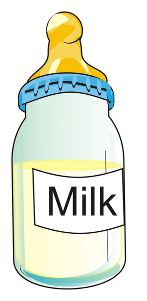 One Baby Bottle Milk — Stock Photo, Image