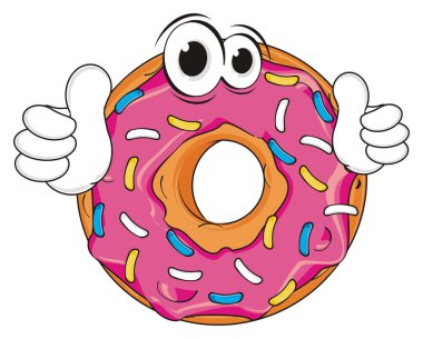 Komik pembe çörek gösterisi jest sınıfı