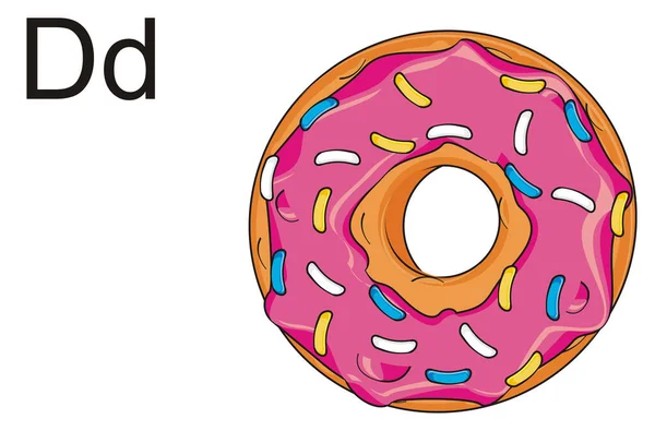 Rosa Donut Und Für Donut — Stockfoto