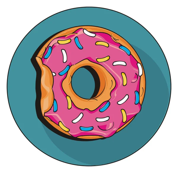 Mavi simgeli bir pembe çörek