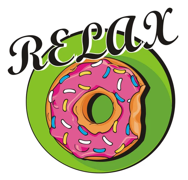 Rosado Donut Relajarse Con Dobladillo —  Fotos de Stock