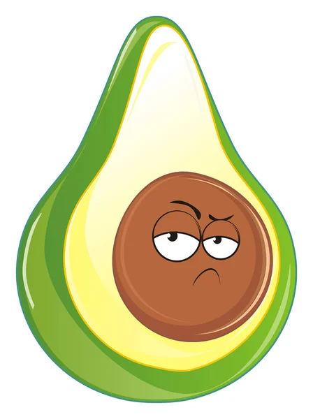 Eine Skeptische Grüne Avocado Hier — Stockfoto