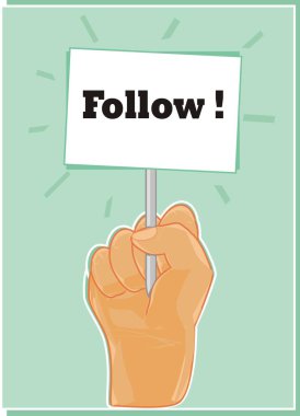 İnsan eli bayrağı takip ederek tutar.