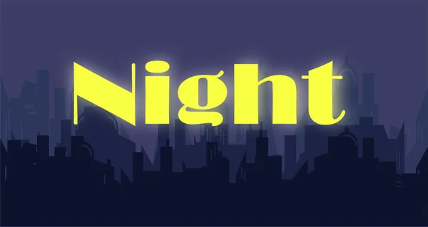 Noche Ciudad Inscripción Noche —  Fotos de Stock