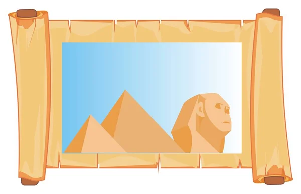Сфінкс Піраміда Папірусі — стокове фото
