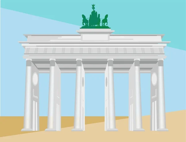 Brandenburger Tor Och Solig Dag Berlin — Stockfoto