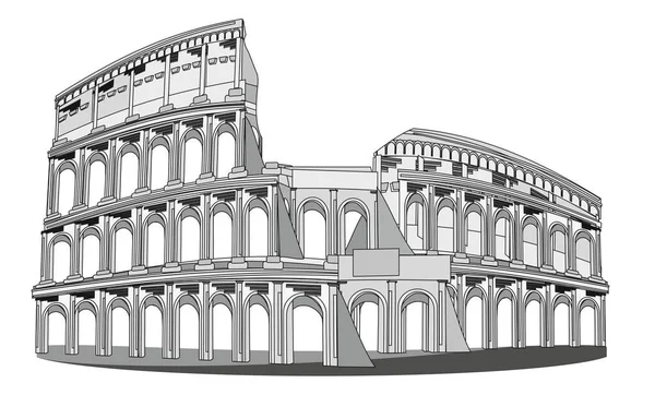 Colosseo Sfondo Bianco — Foto Stock