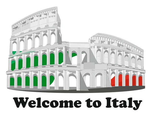 Benvenuto Italia Colosseo — Foto Stock