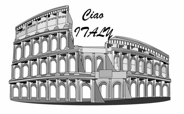 Colosseo Ciao Dall Italia — Foto Stock