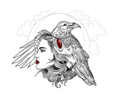 Valkyrie 'nin büyük siyah kuzgunu.