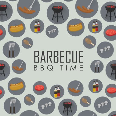 Barbekü zaman sorunsuz desen. Barbekü ızgara konsepti