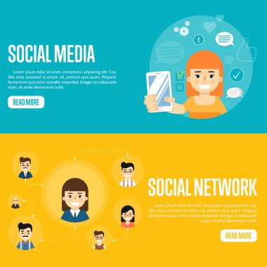 Sosyal Medya ağ web sitesi şablonları
