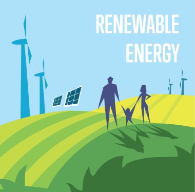 Yenilenebilir enerji. Güneş ve rüzgar enerjisi üretimi