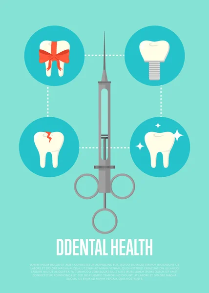 Dental health banner with syringe