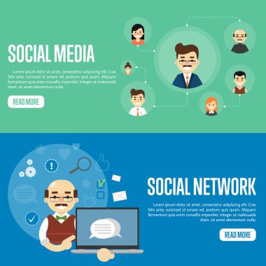 Sosyal Medya ağ web sitesi şablonları