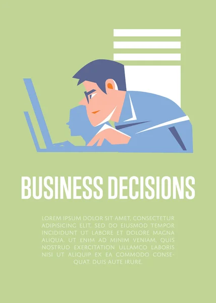 Üzleti döntések banner üzletemberek — Stock Vector