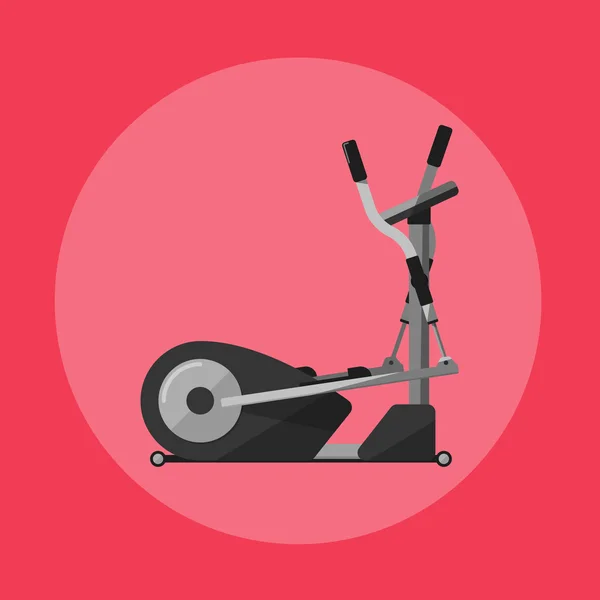 Elliptical cross trainer. Gym sports equipment — Stock Vector