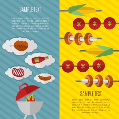 Barbekü Izgara dikey afiş