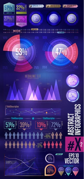 Abstract infographic raster elements. Graph, icon. — Stock Photo, Image