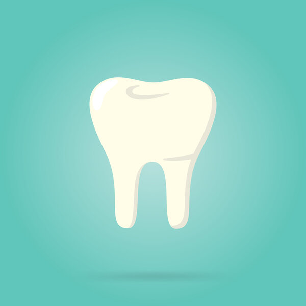 Tooth logo isolated, raster