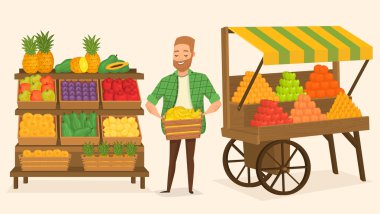 Çiftçi pazarı. Sokak gıda