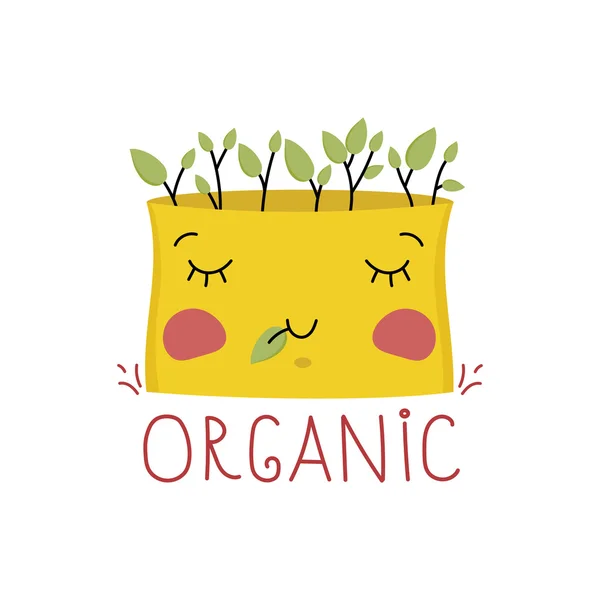 Organic food label. Logo for vegan menu or food. — Stock Photo, Image