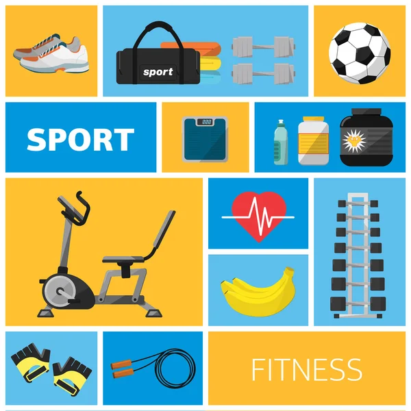 Illustratie van het concept van de sportschool, sportuitrusting — Stockfoto