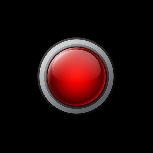 Big red button, raster illustration — Stock Photo, Image