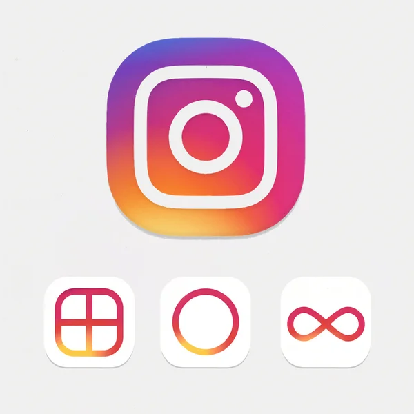 Moskwa, Rosja-14 maja, 2016: Nowa kamera logotypu Instagram. Instagram-darmowa aplikacja do udostępniania zdjęć i treści multimedialnych w sieci społecznościowej. — Zdjęcie stockowe