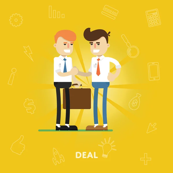 Entreprenörer enas om en deal — Stockfoto