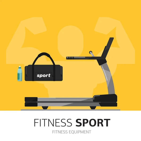 Gym equipment concept. Treadmill icon. — Stock Photo, Image