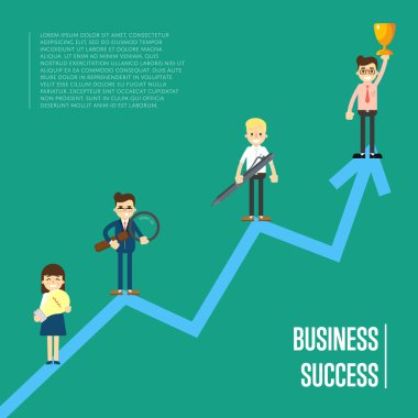 İş başarı afiş ile iş peole
