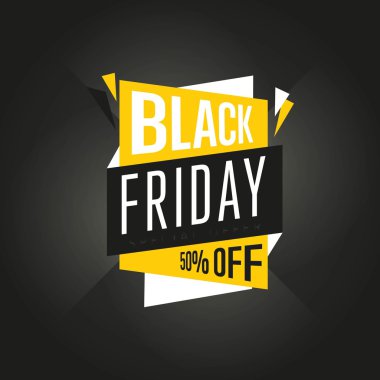 Siyah Cuma satış etiket vektör izole