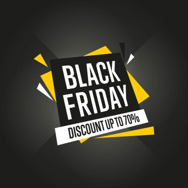 Siyah Cuma satış etiket vektör izole