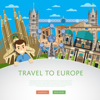 Europ şablonu ile ünlü turistik seyahat