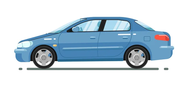 Komfortní sedan izolovaných na bílém pozadí — Stockový vektor