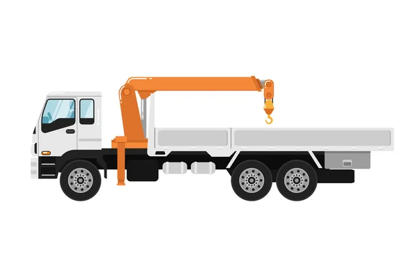 Camion grue monté isolé sur fond blanc — Image vectorielle
