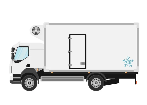 白色背景上孤立的冷藏的卡车 — 图库矢量图片