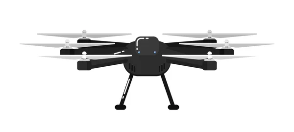 Drohnenflugzeug isoliert auf weißem Hintergrund — Stockvektor