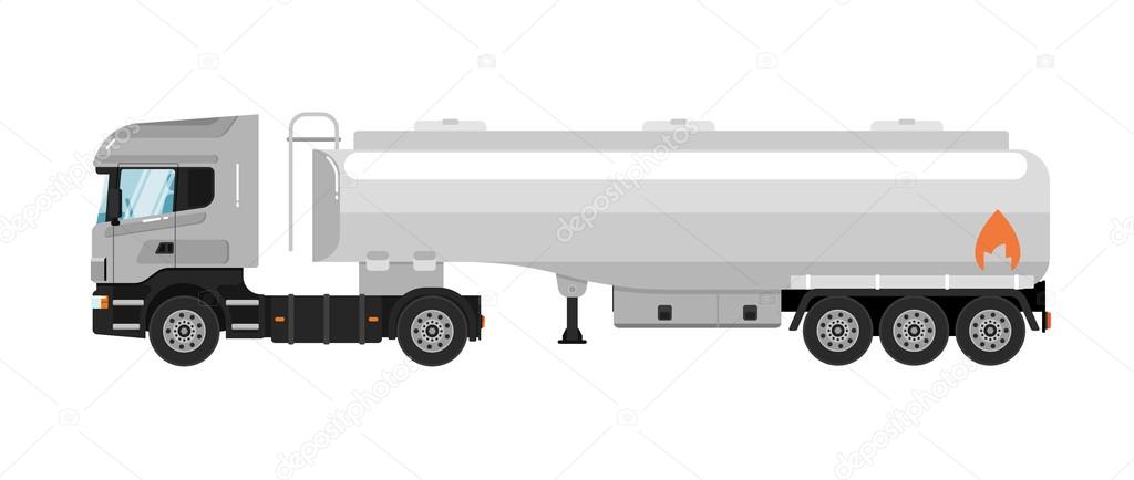 Tank truck isolated on white background