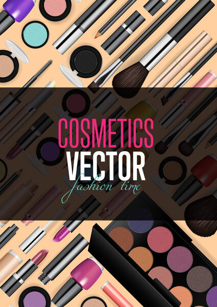 Векторная концепция современных косметических аксессуаров
