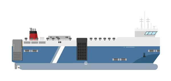 Ferryboat aislado sobre fondo blanco — Vector de stock