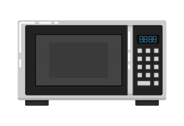 Beyaz arkaplanda izole edilmiş mikrodalga fırın