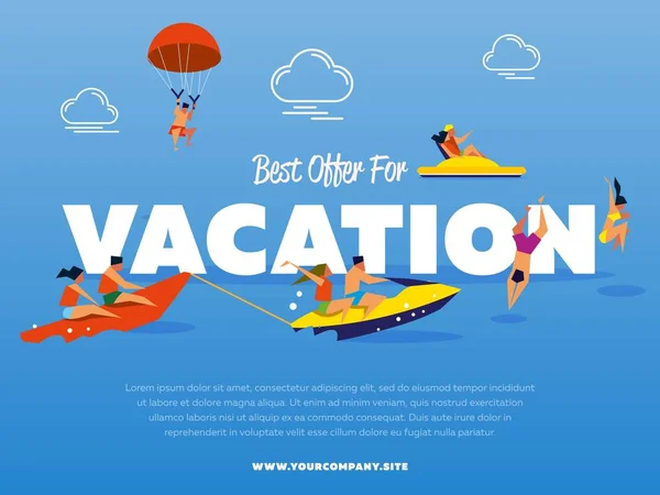 La mejor oferta para banner de vacaciones — Vector de stock